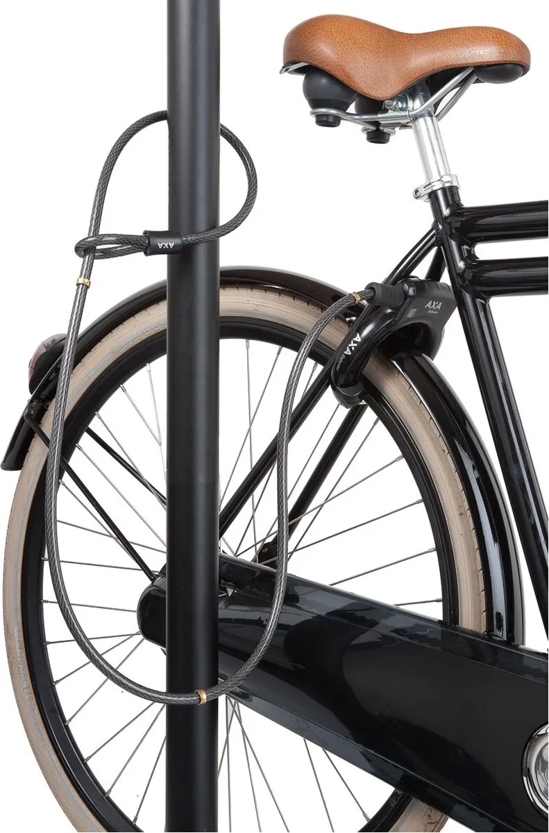 AXA RLE 150/10 Insteekkabel - 150cm - Zwart