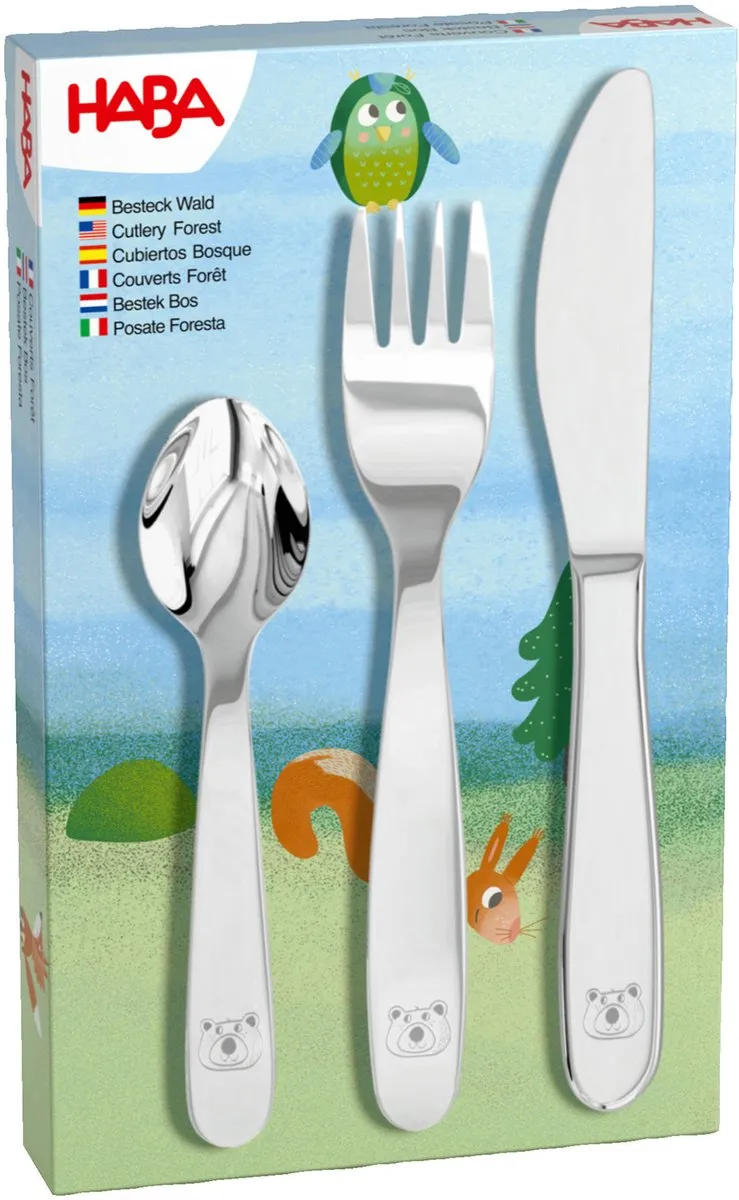 Haba Pinguïn Geschirrset - Kom, bord, beker & bestek