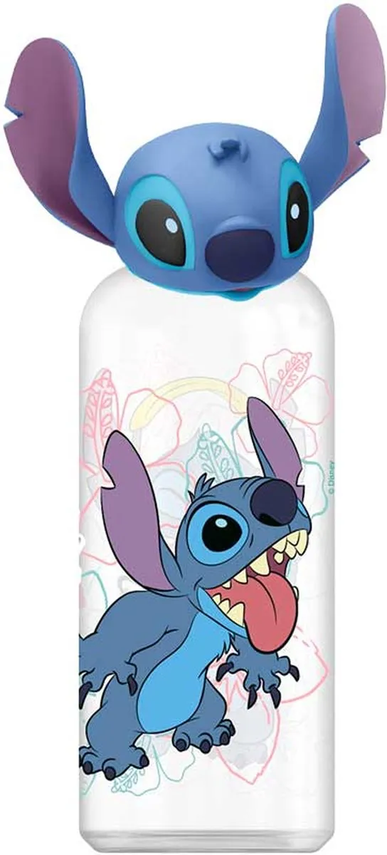 Disney Stitch 3D Waterfles 560ml - Blauw