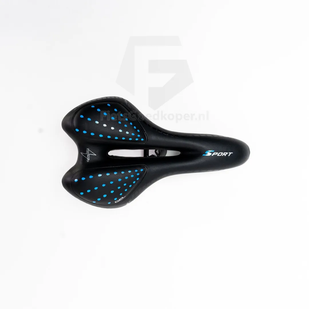 Voltano Sport Fietszadel Gel Trekking - Zwart/Blauw - Unisex - afbeelding 6 van 6