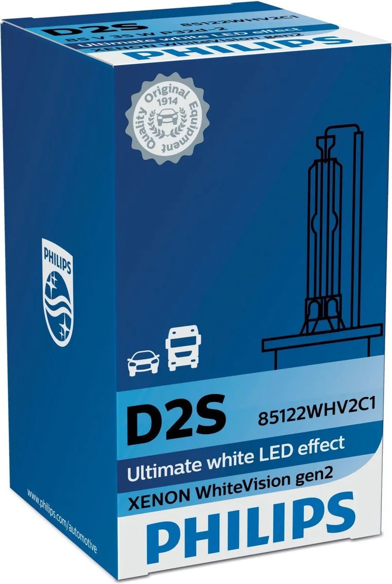 Philips WhiteVision Xenon D2S 85122WHV2C1