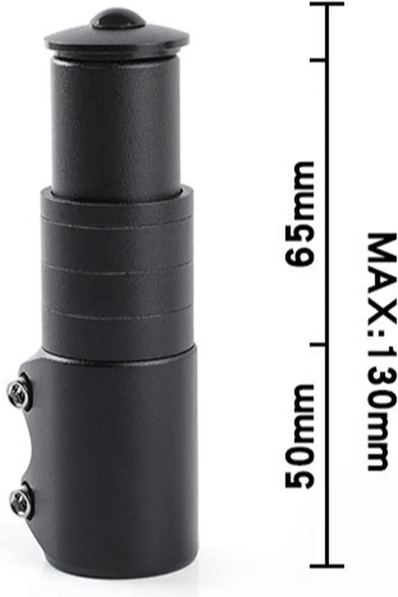 Voltano Stuurpen Verlenger XL 28.6mm - Fietsstuurverhoger tot 130mm - Zwart