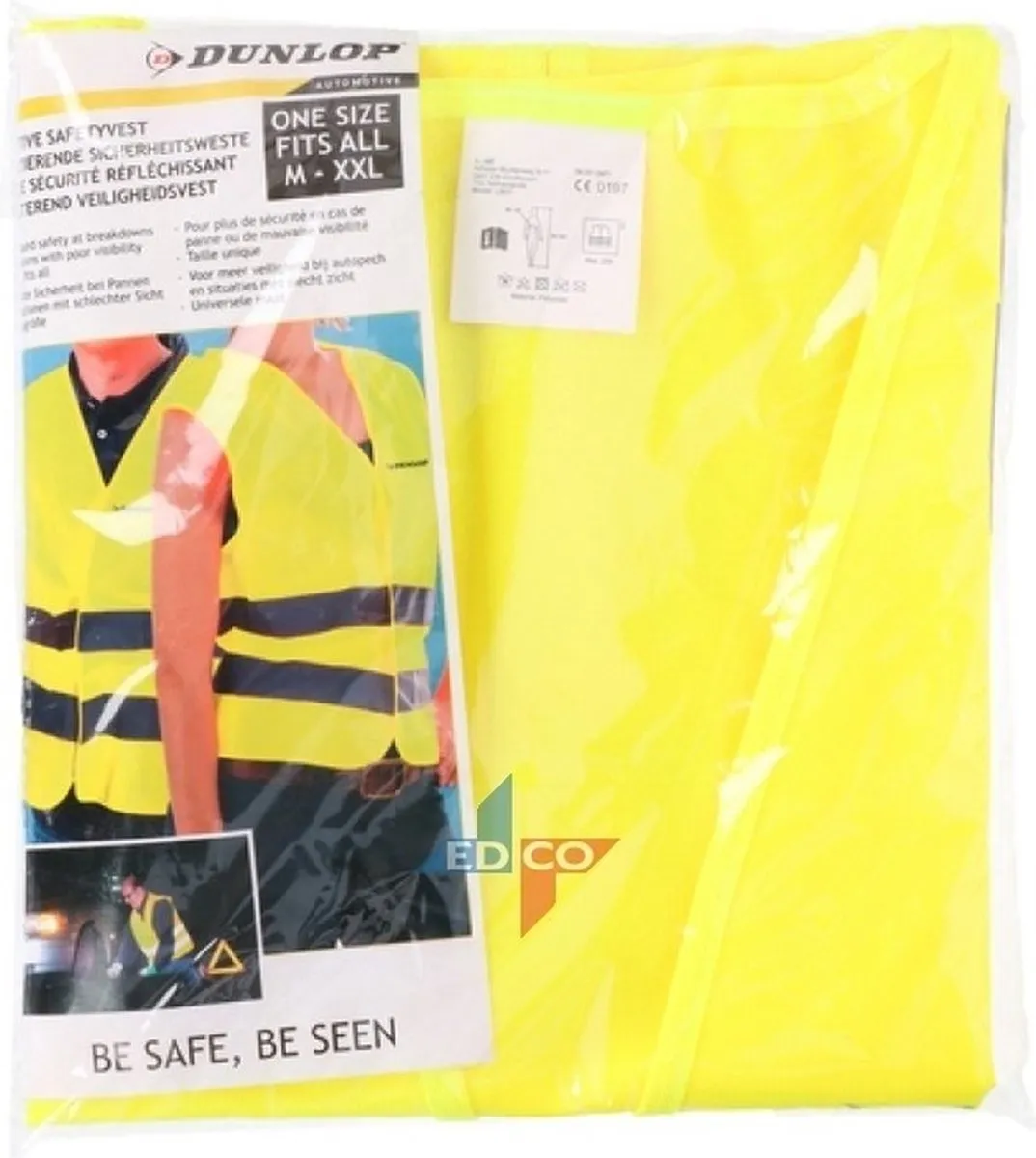 Dunlop Veiligheidsvest - Geel - Reflecterend
