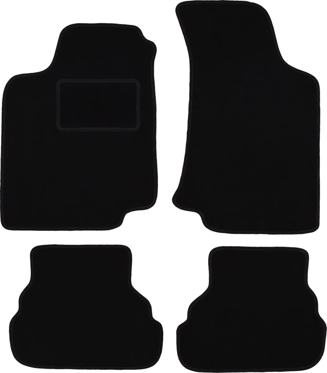 Volkswagen Golf III Veloursmatten Set - Zwart - 4 Stuks