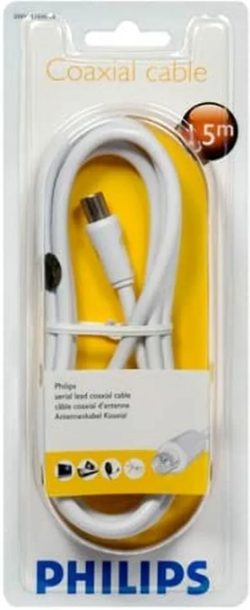 Philips PAL Coaxkabel SWV2516W/10 - Wit - afbeelding 6 van 6