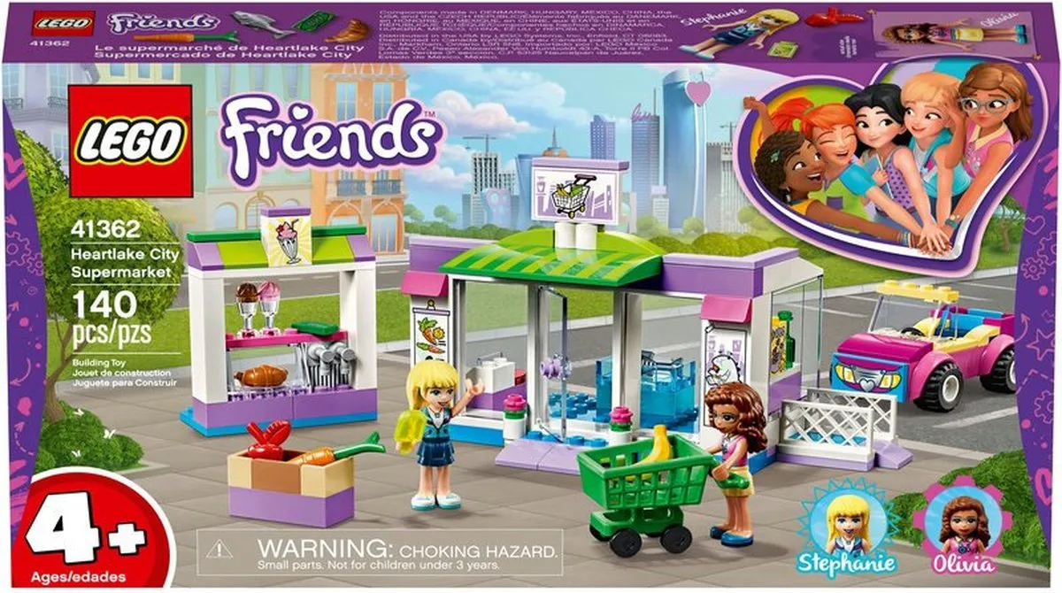 LEGO Friends 4+ Supermarkt 41362 - 140 Stukken - Meerkleurig