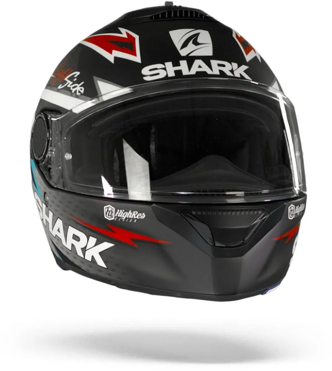 Shark Spartan 1.2 Motorhelm - Mat Zwart/Zilver/Rood - Maat L