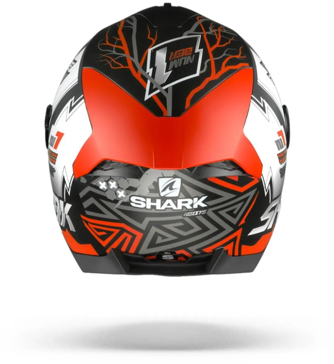 Shark Skwal 2.2 Noxxys Integraalhelm - Mat Zwart Rood Zilver - Maat XS