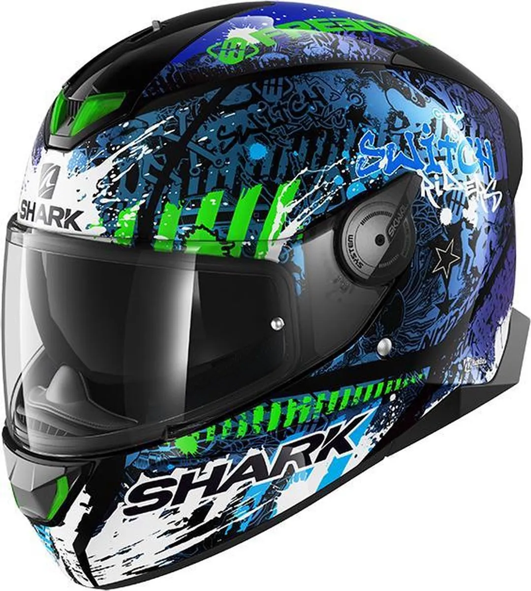 Shark Skwal 2.2 Noxxys Integraalhelm - Mat Zwart Rood Zilver - Maat XS - afbeelding 6 van 6