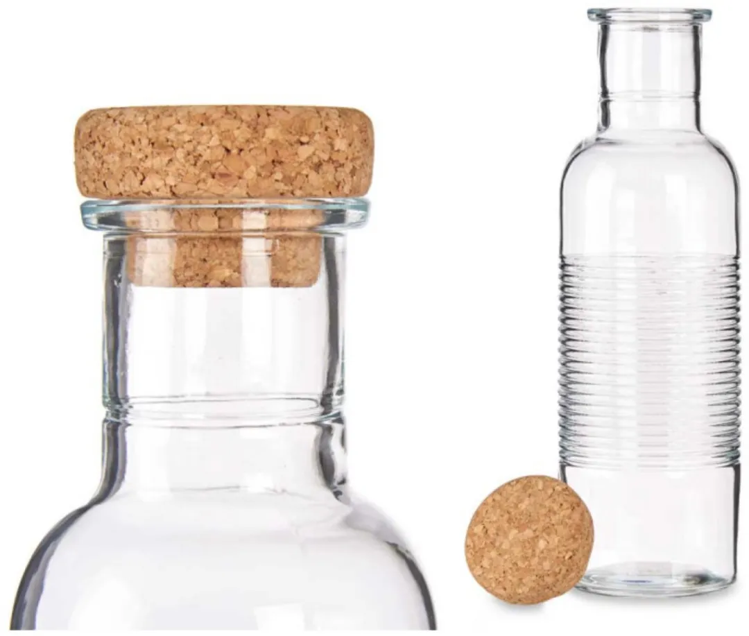 Pasabahce Waterfles met Kurken Dop 1070ml - Transparant