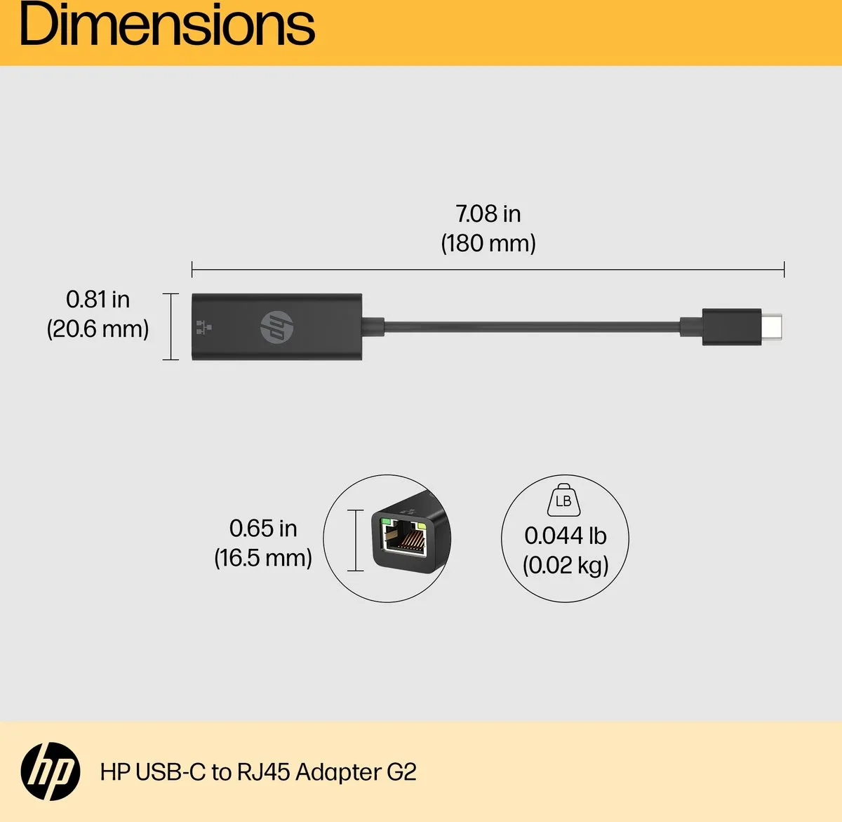 HP USB-C – RJ45 Adapter G2