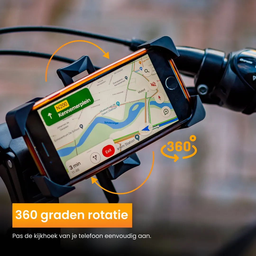 R2B Telefoonhouder Fiets Gouda - Universeel - Zwart