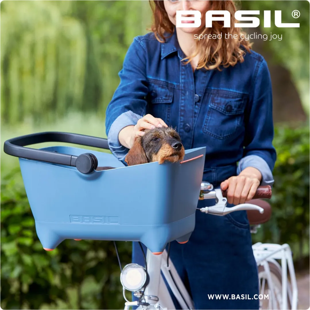 Basil Buddy Hondenfietsmand Voorop - 32L - Blauw