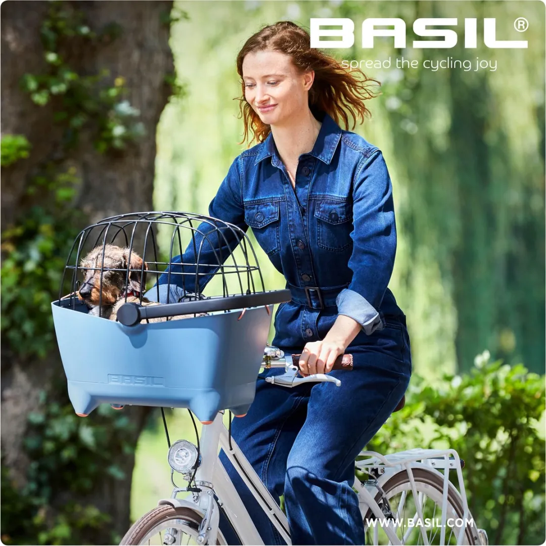 Basil Buddy Hondenfietsmand Voorop - 32L - Blauw - afbeelding 6 van 6