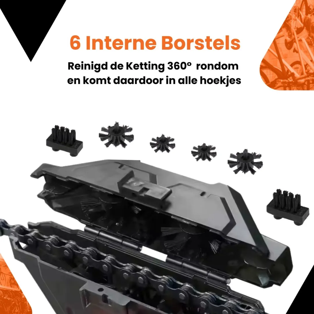 Fietsketting Reiniger Set - Kettingreiniger Fiets - Kettingborstel - Fiets montagestandaard - Fietsketting onderhoud - fiets schoonmaak set - racefiets - mountainbike - professionele 4 delige set