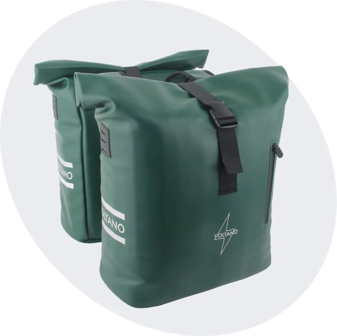 Voltano Dubbele Fietstas Rolltop E-bike Pro 48L