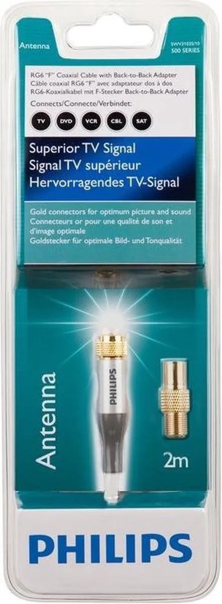 Philips Coaxkabel SWV3103S/10 - Wit