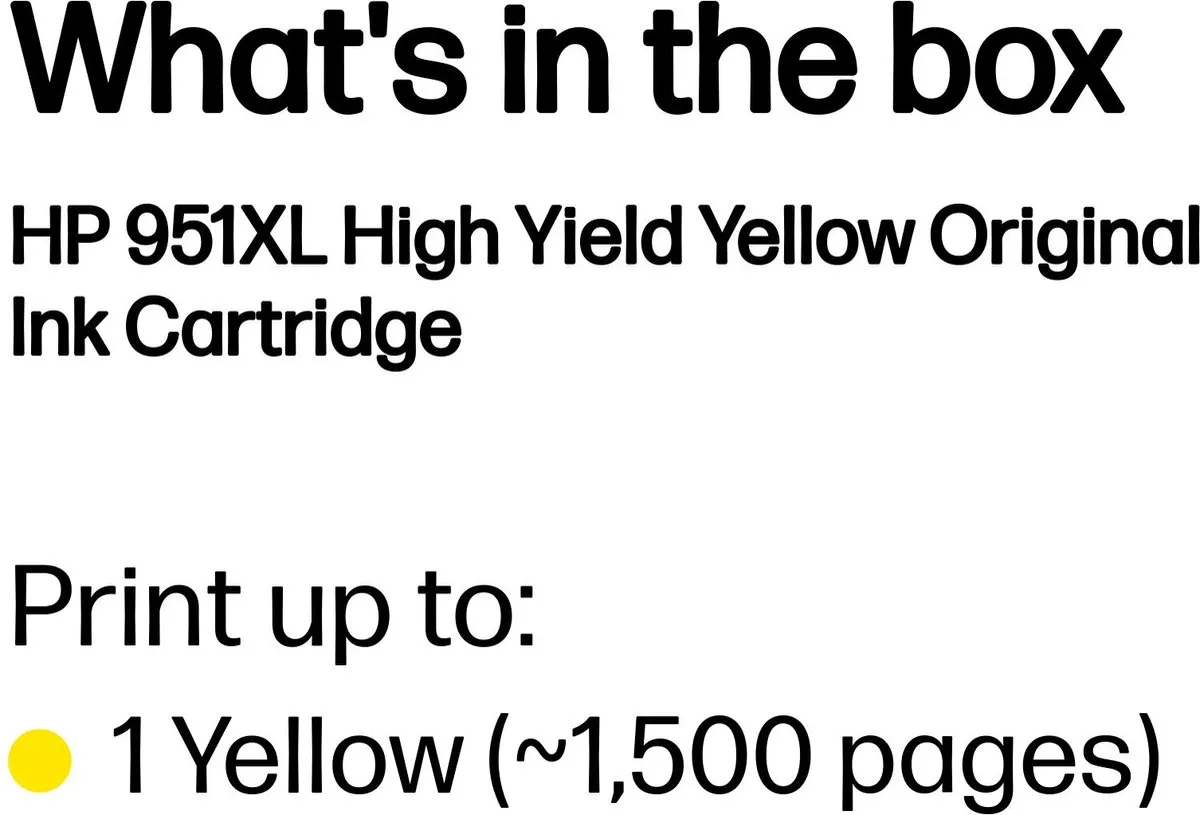 HP 951XL Geel Inktcartridge - 1500 Pagina's