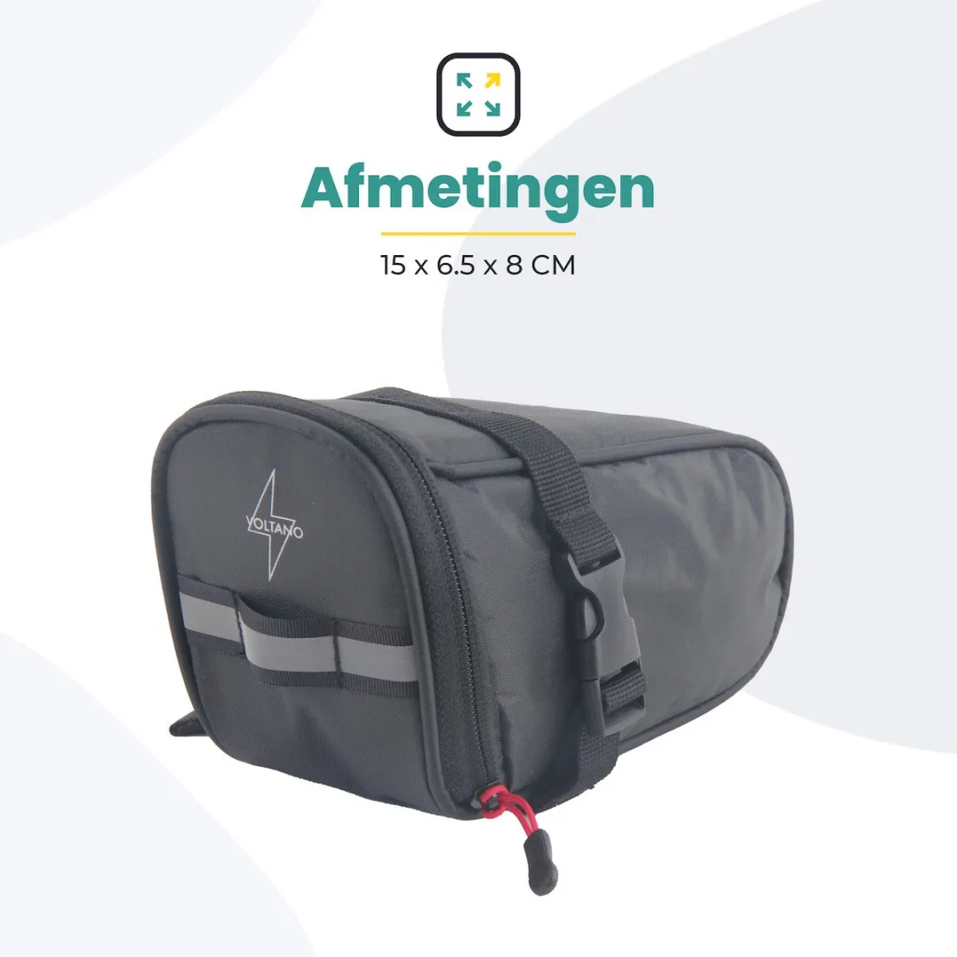 Voltano Luxe Zadeltas 1,5L - Zwart