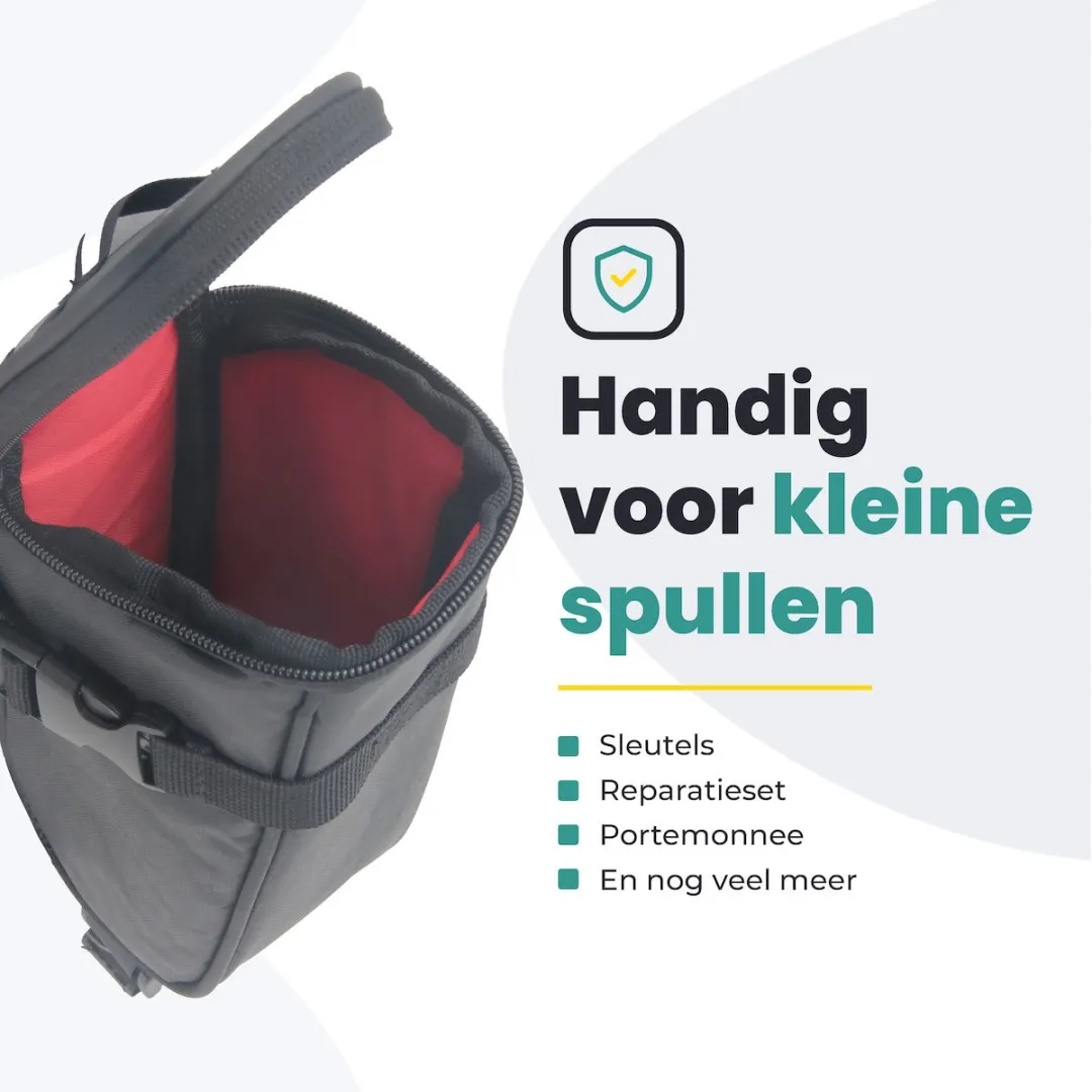 Voltano Luxe Zadeltas 1,5L - Zwart