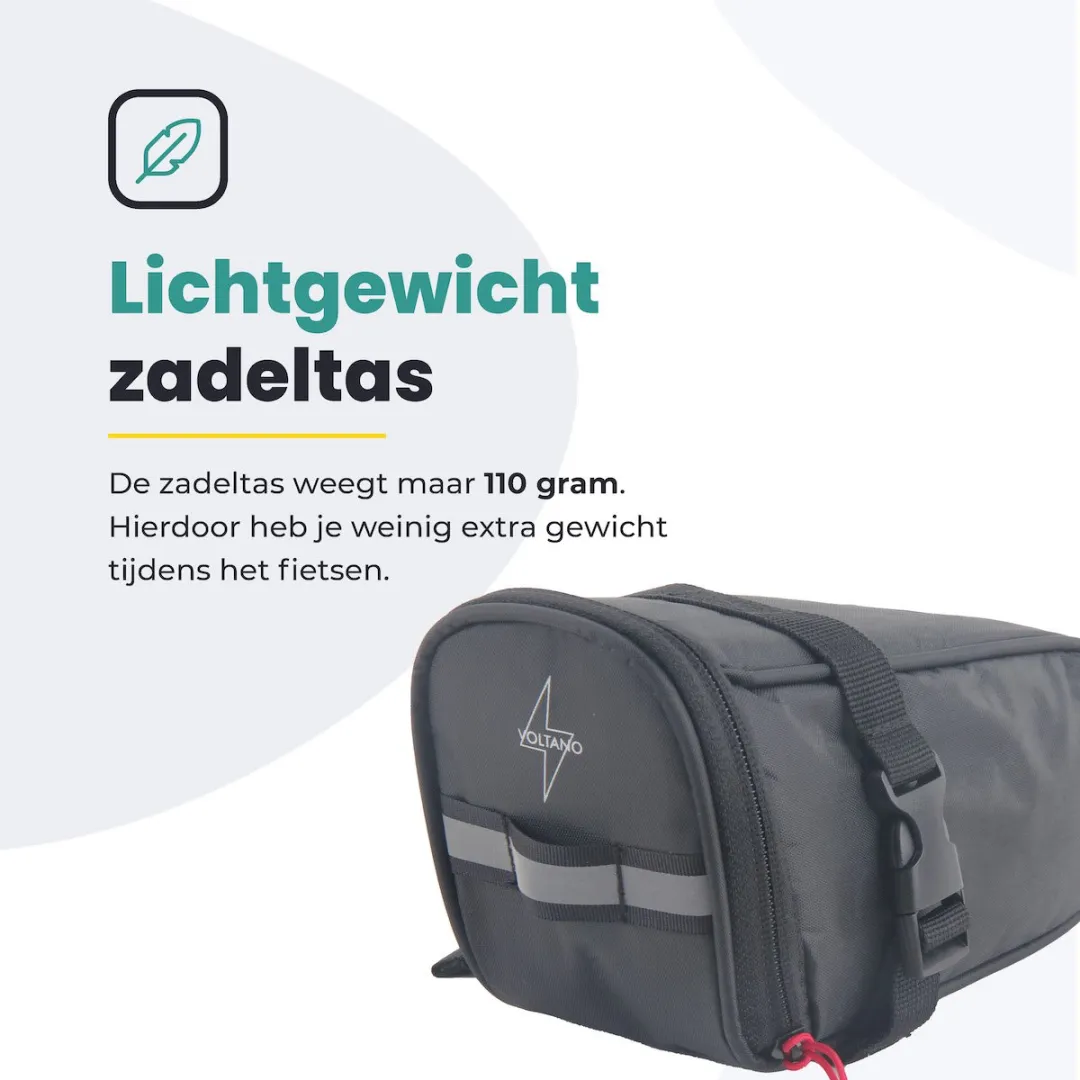 Voltano Luxe Zadeltas 1,5L - Zwart