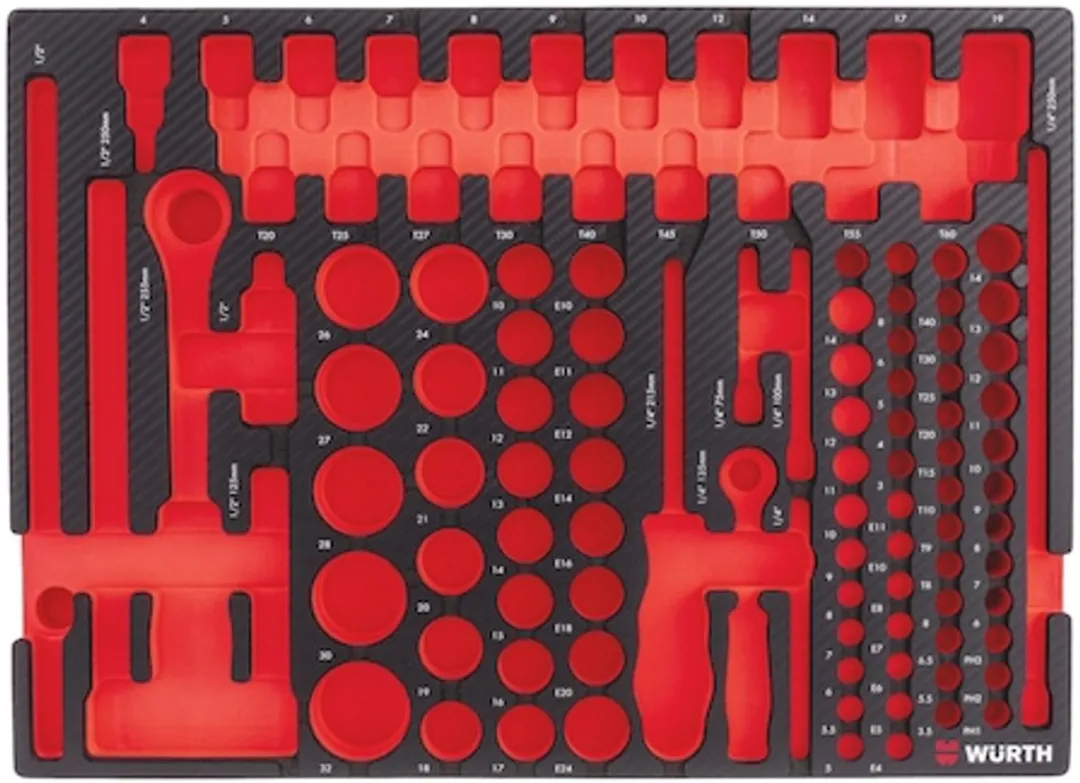 Würth Systeeminlay 8.4.1 Dopsleutel 1/4" + 1/2"