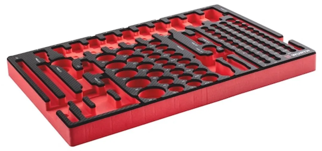 Würth Systeeminlay 8.4.1 Dopsleutel 1/4" + 1/2" - Rood/Zwart