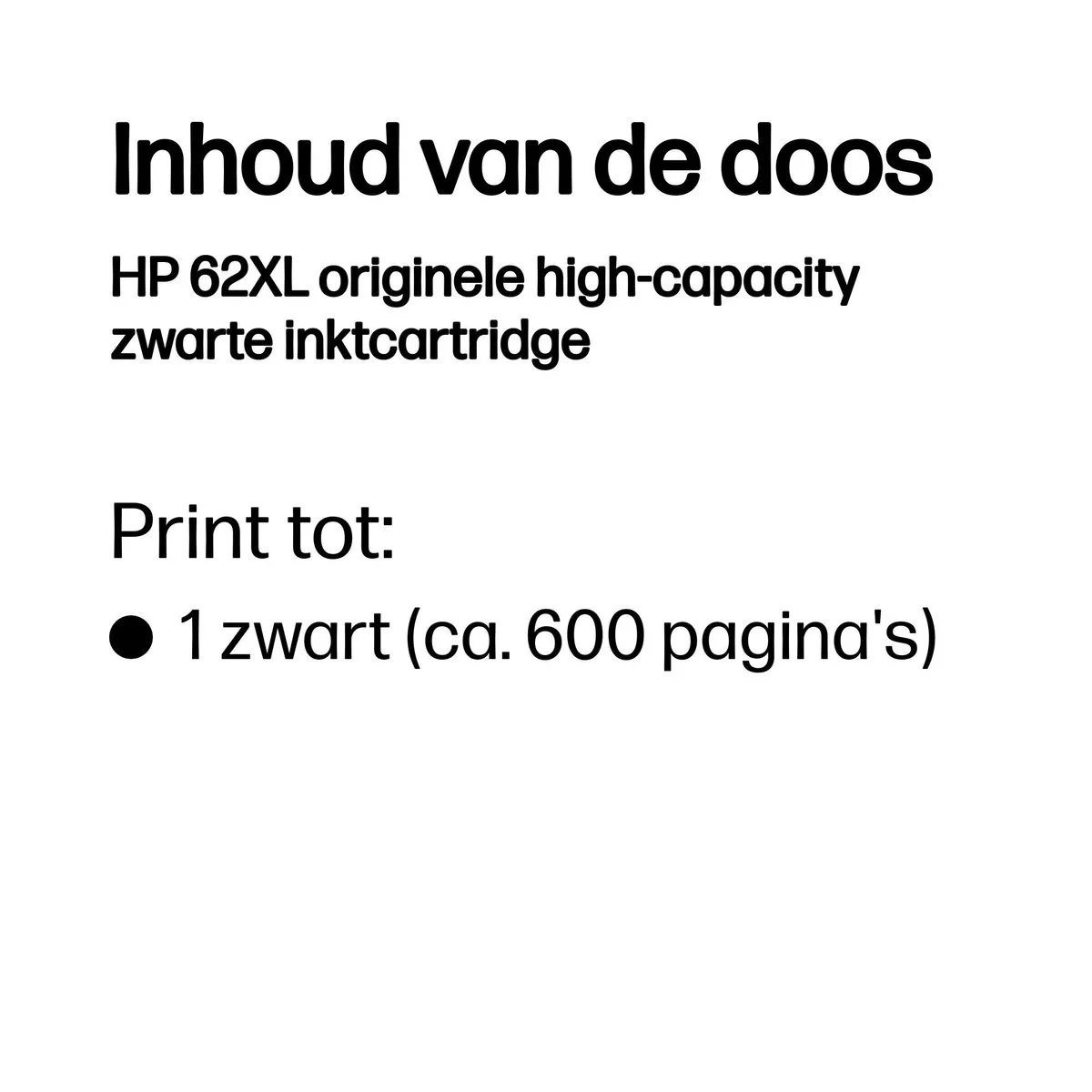 HP 62XL C2P05AE Inktcartridge - Zwart