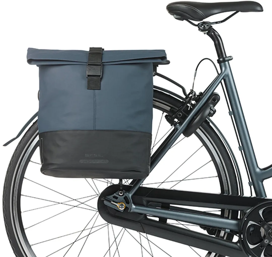 Basil Cove Dubbele Fietstas 32L - Blauw/Zwart