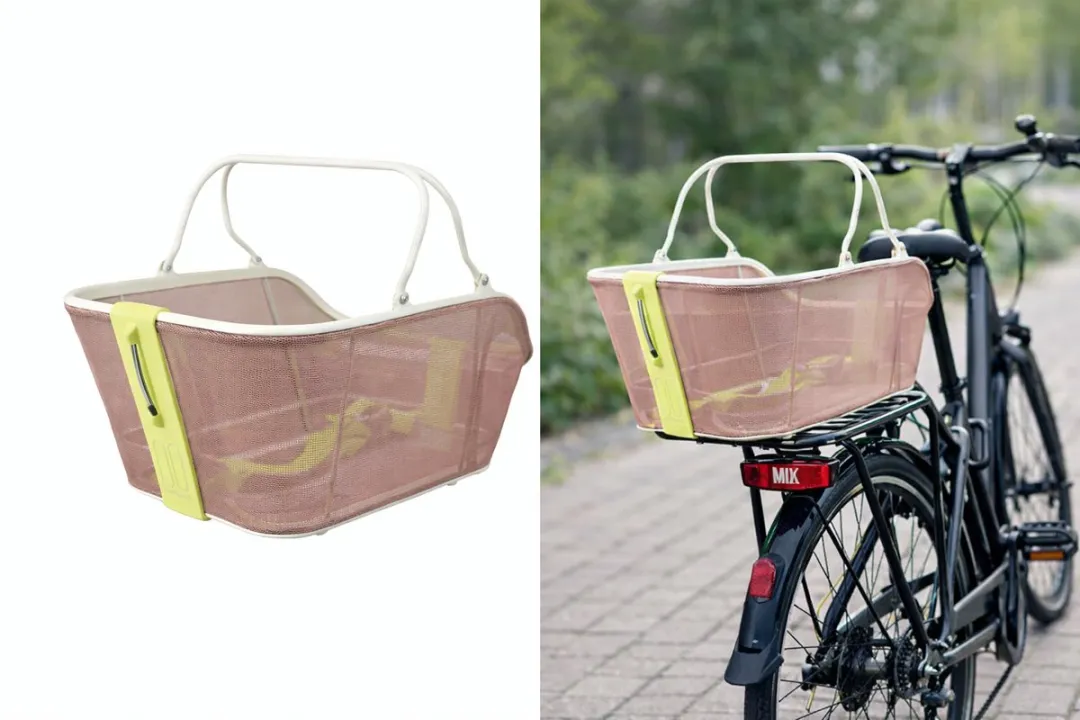 Basil Cento Tech Fiber Fietsmand Nordlicht MIK - 21L - Beige/Wit - LED
