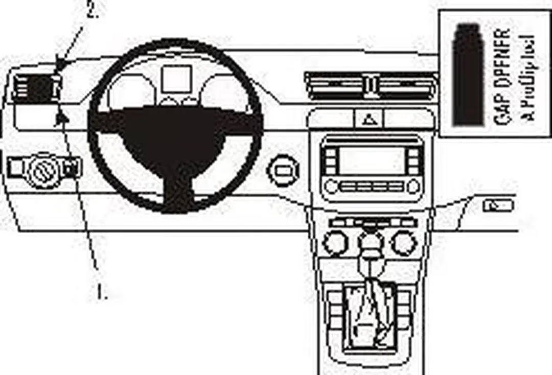 Brodit ProClip 803606 Telefoonhouder - Volkswagen Passat/CC/Alltrack - Zwart - afbeelding 6 van 6
