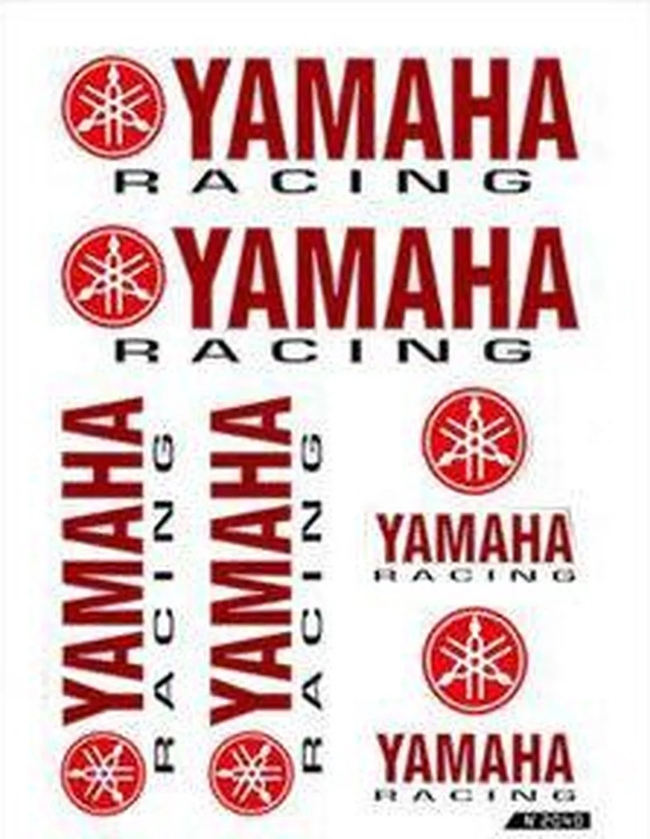 Yamaha Racing Sticker Set - 6-delig Rood - afbeelding 6 van 6