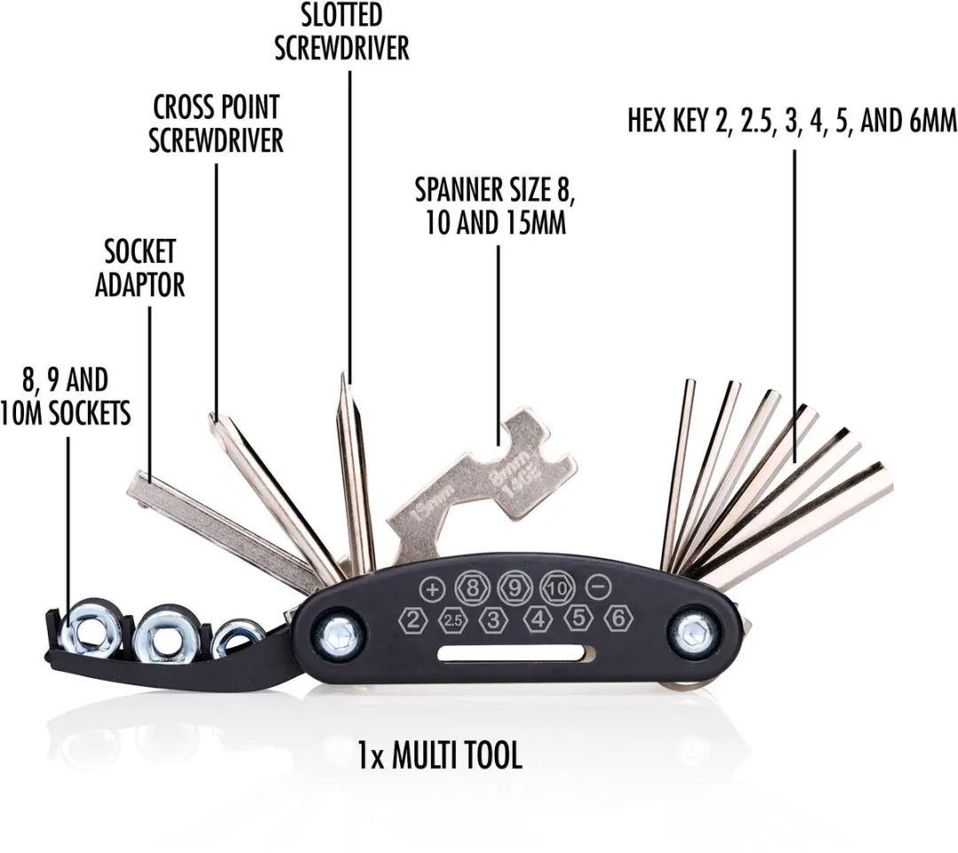 Dunlop Fietsgereedschapset 14-delig - Staal