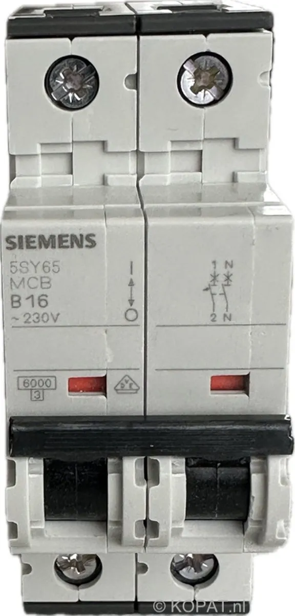 Siemens Stroomonderbreker B16 5SY6516-6 - Wit