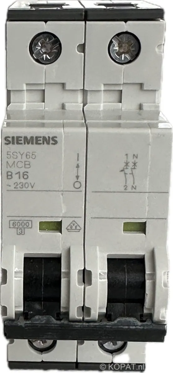 Siemens Stroomonderbreker B16 5SY6516-6 - Wit