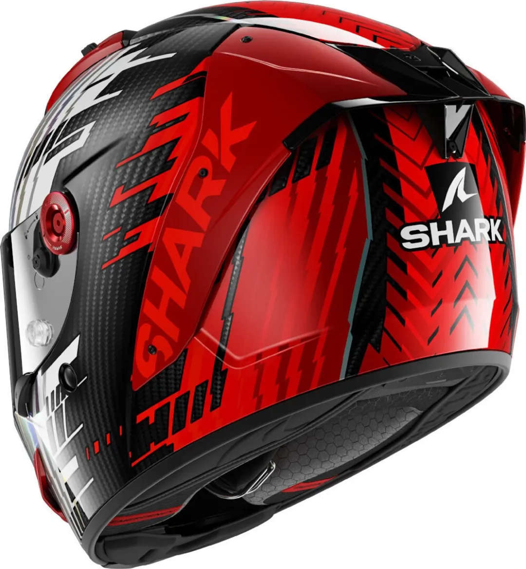 Shark Aeron Edgy Carbon Helm - S - Rood/Chrome