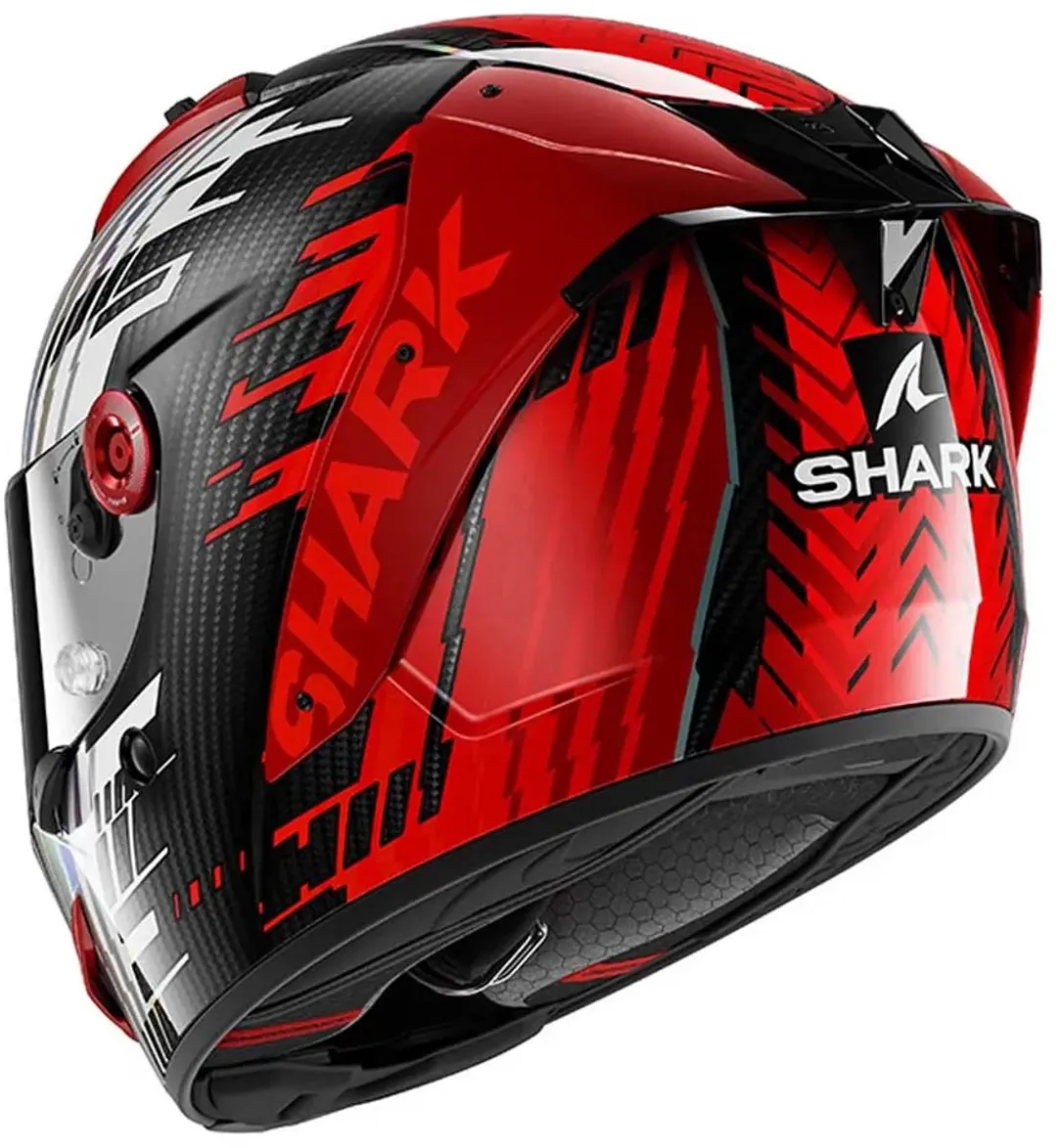 Shark Aeron Edgy Carbon Helm - S - Rood/Chrome