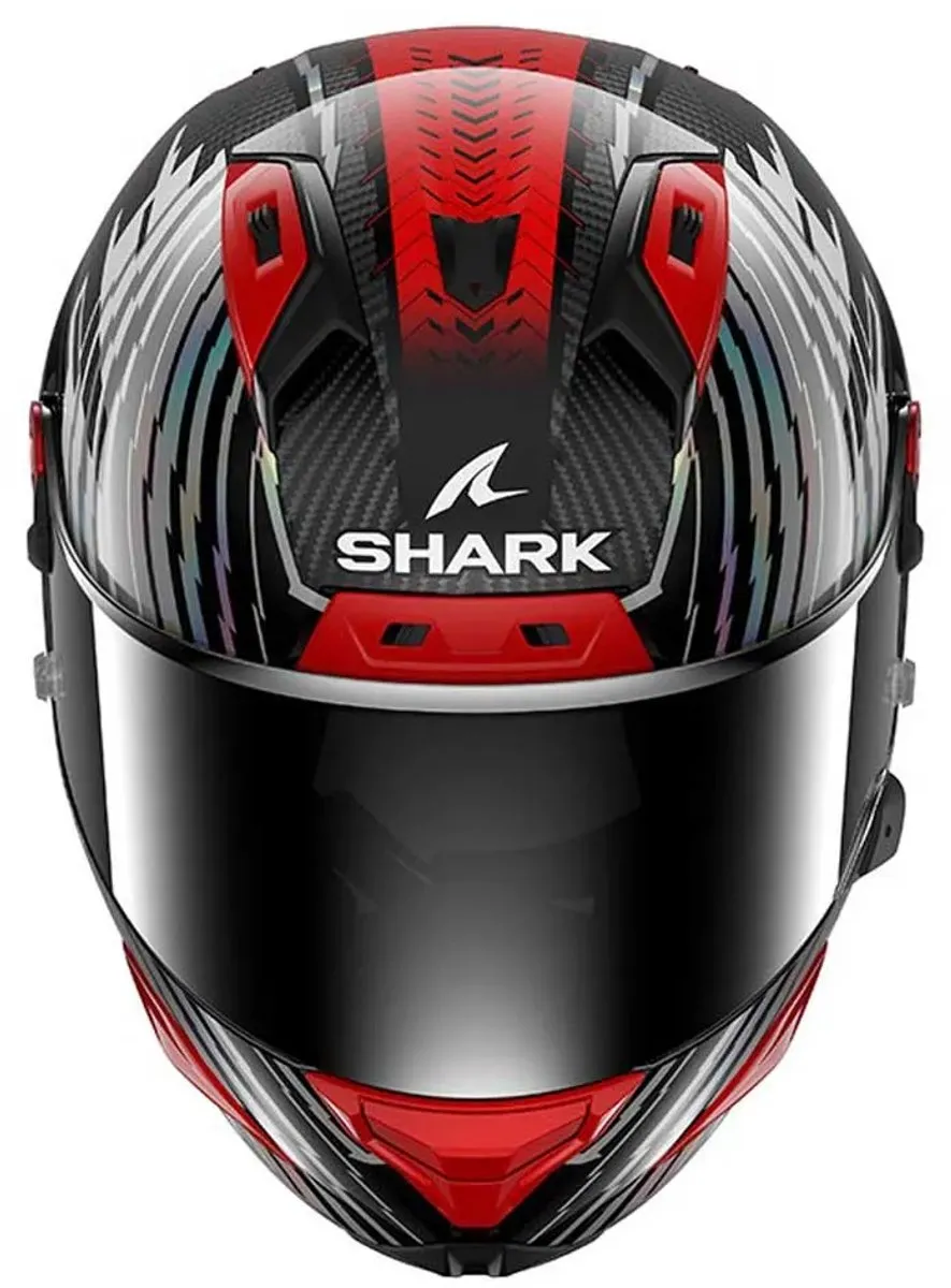 Shark Aeron Edgy Carbon Helm - S - Rood/Chrome