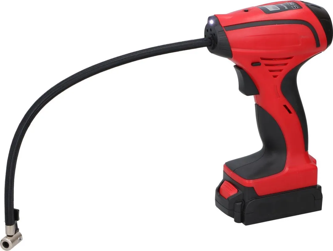 Dunlop Accu Luchtcompressor 12V/230V 8 Bar - Rood