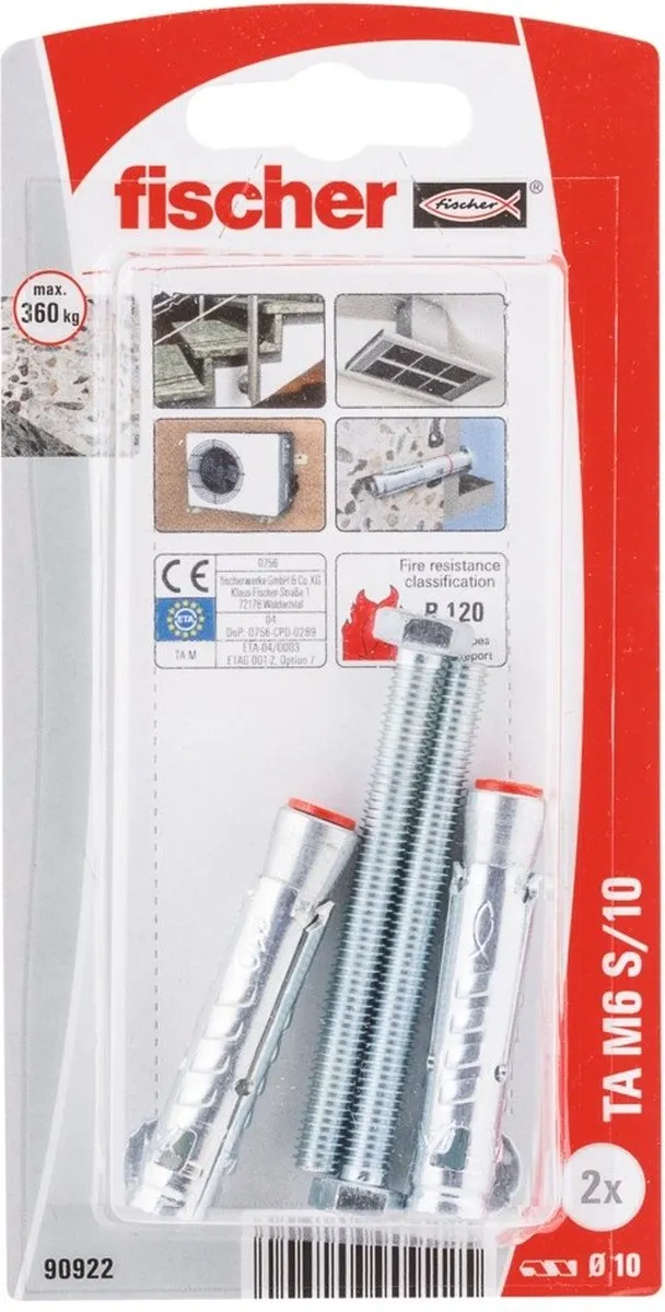 Fischer TA M6 Hulsanker 10mm