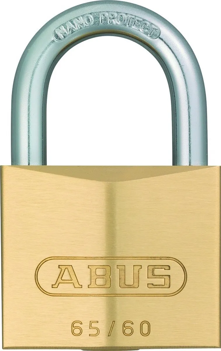 ABUS Hangslot - 50mm - HB80 - messing/INOX staal (verpakt in blister)