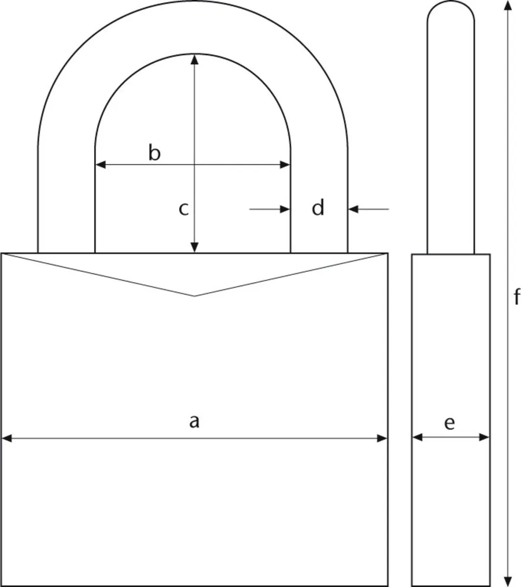 ABUS Hangslot - 50mm - HB80 - messing/INOX staal (verpakt in blister)