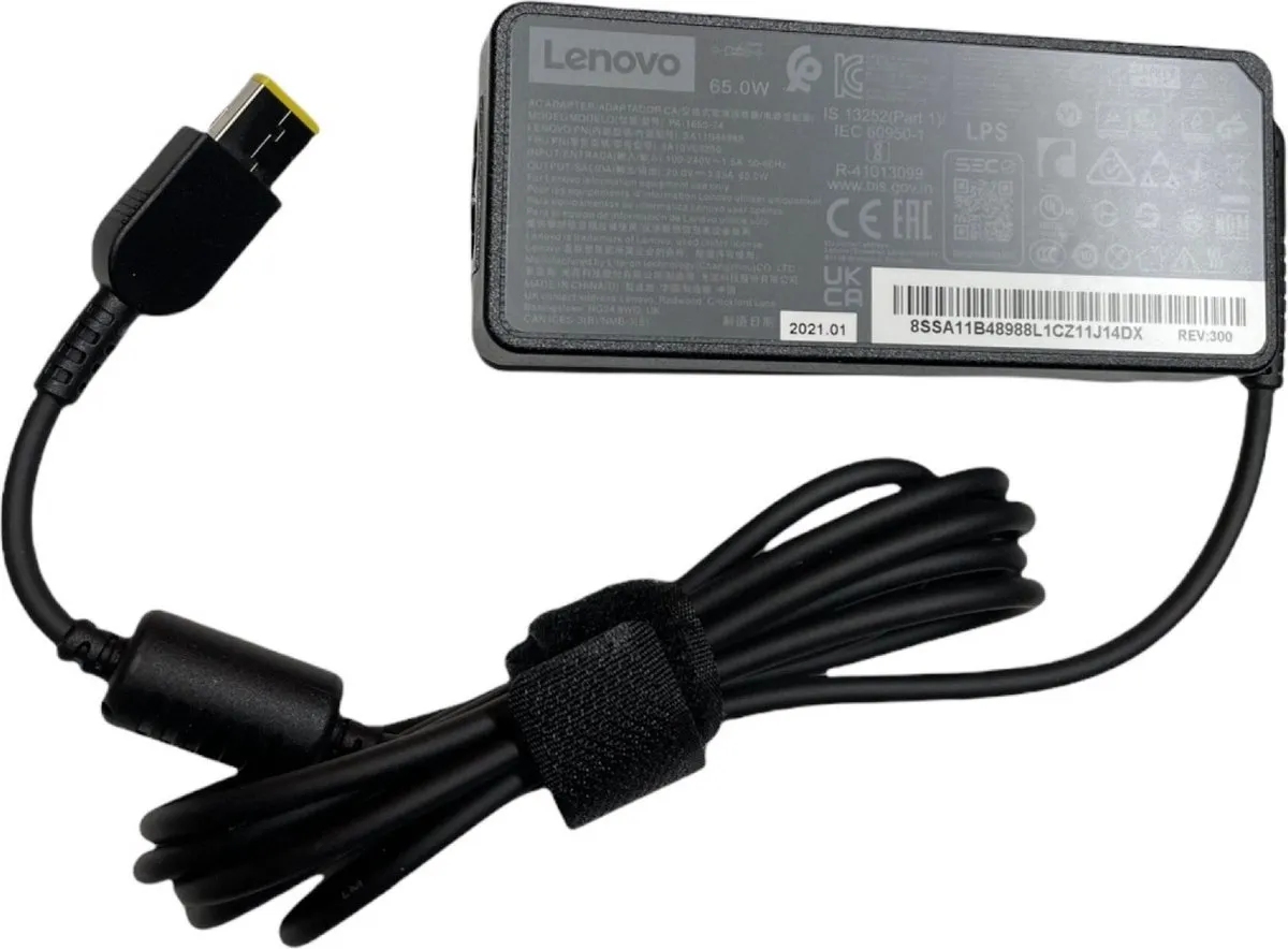 Lenovo ThinkCentre 65W Laptop Adapter - 2902940 - Zwart