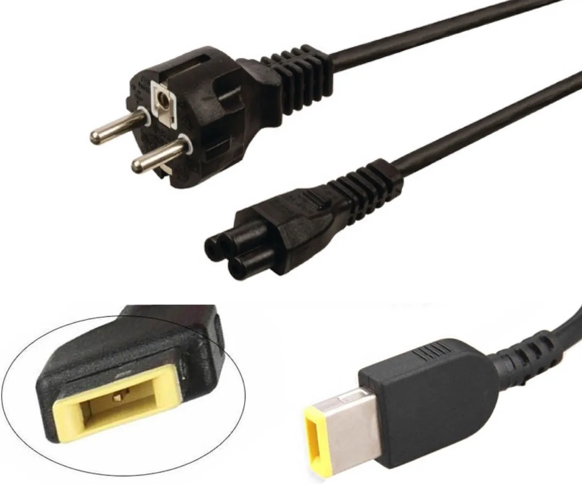 Lenovo ThinkCentre 65W Laptop Adapter - 2902940 - Zwart