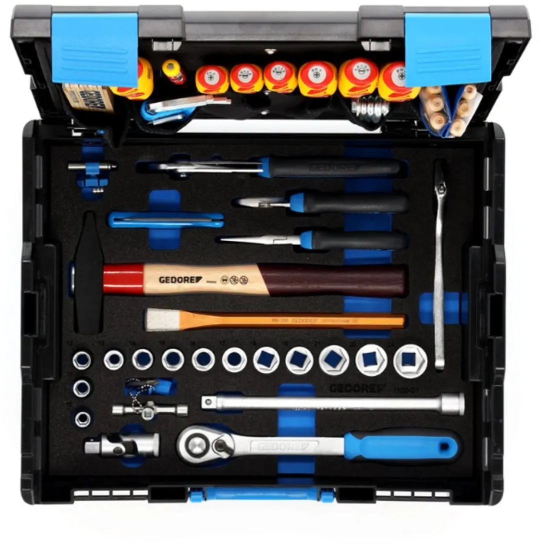 Gedore Gereedschapskoffer 58-delig - 9,5 kg - Blauw/Zwart