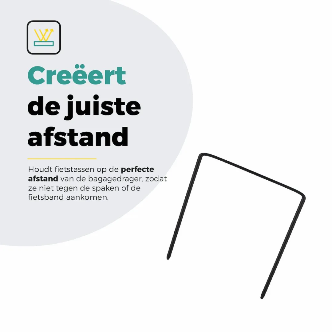 Voltano Afstandhouder voor Dubbele Fietstas - Zwart