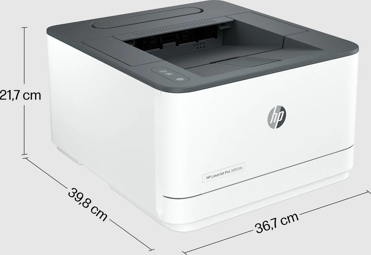 HP LaserJet Pro 3002dn Laserprinter - 250 Vel - Grijs - afbeelding 6 van 6