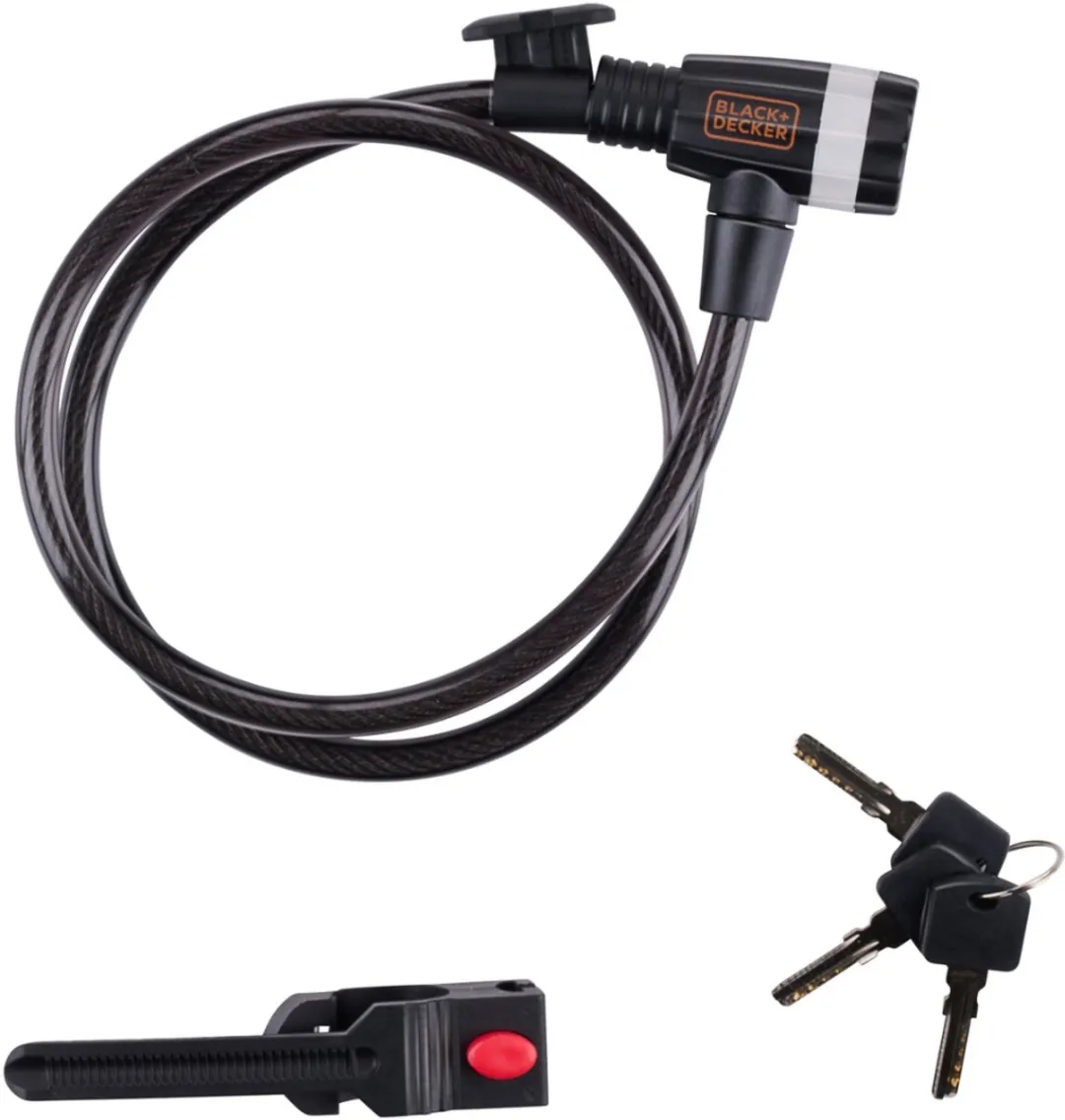 BLACK+DECKER BXCHBL70001 Fietsslot - 90cm - Zwart