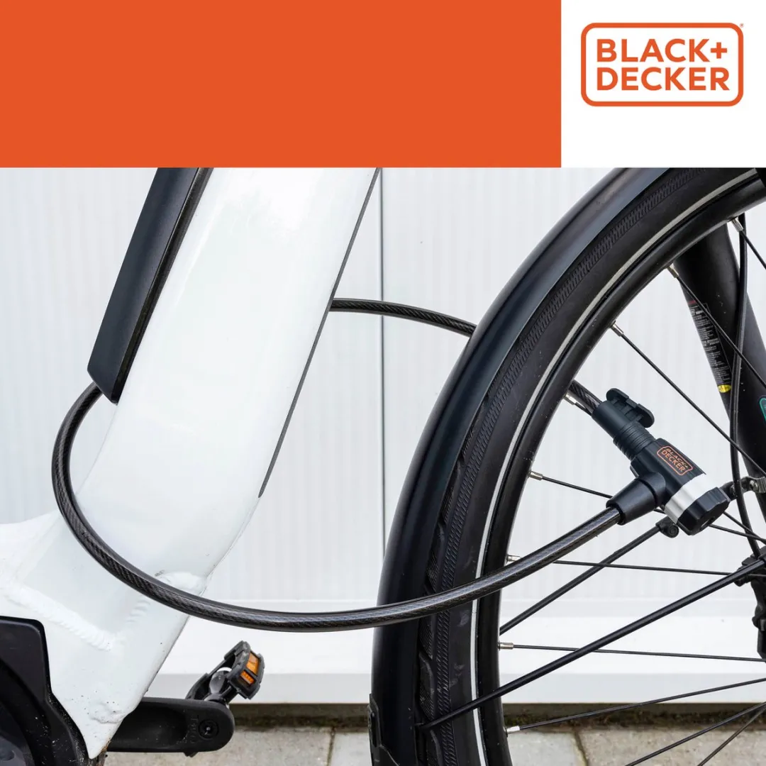 BLACK+DECKER BXCHBL70001 Fietsslot - 90cm - Zwart