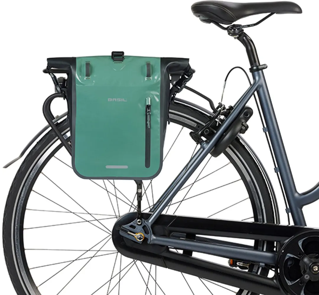 Basil Rivo Enkele Fietstas 15L - Groen - afbeelding 6 van 6